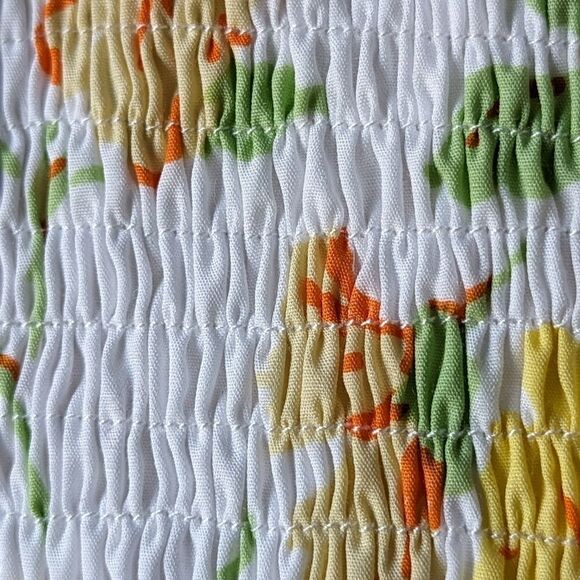 FTB Cutout Puffed Sleeve Spring Loucetta Vintage Floral Cutout Midi Dress NWT M - Picture 11 of 14